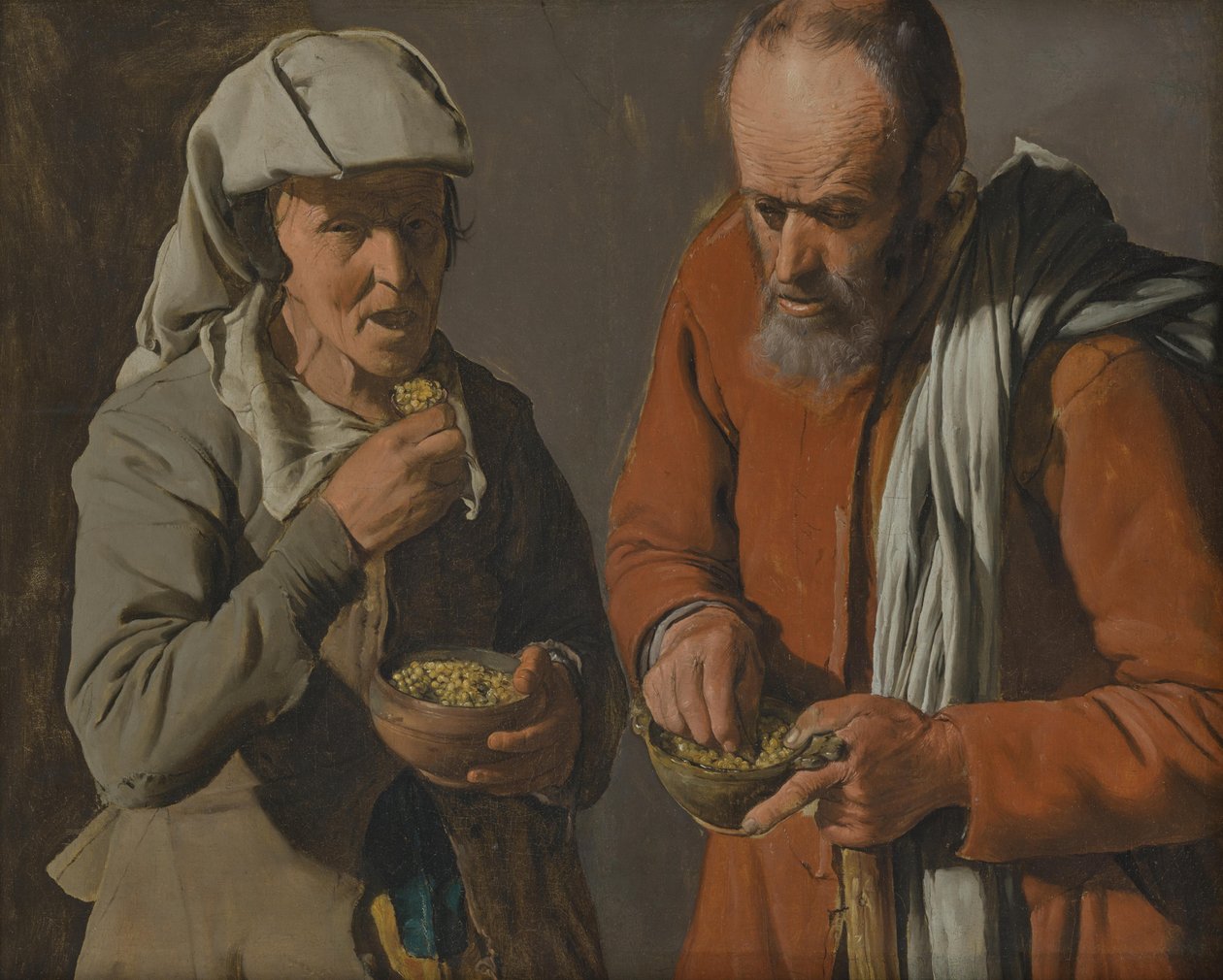 Bauernpaar beim Erbsenessen von Georges de La Tour