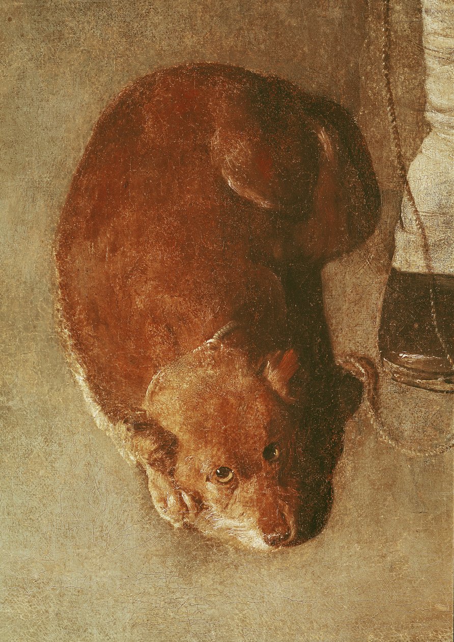 Der Leierkastenmann mit seinem Hund (Detail) von Georges de La Tour