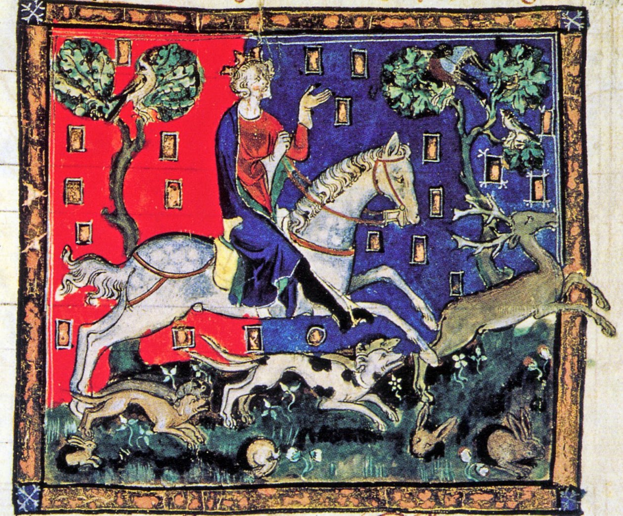 König Johann, Jagd mit Hunden, De Rege Johanne, 1300-1400 von Georgia Levan Ramishvili from Tbilisi