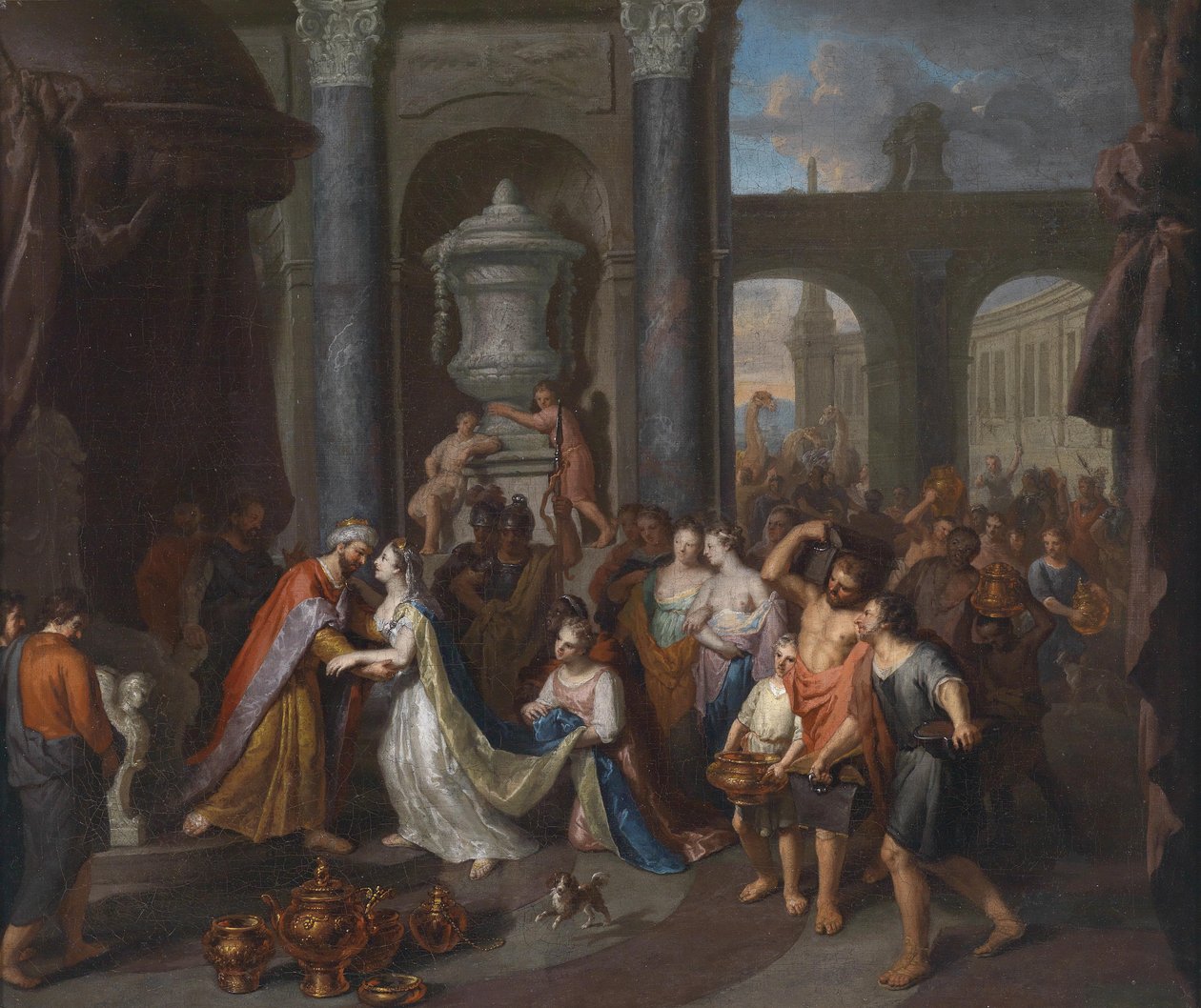 Das Zusammentreffen der Königin von Saba mit König Salomo von Gerard Hoet