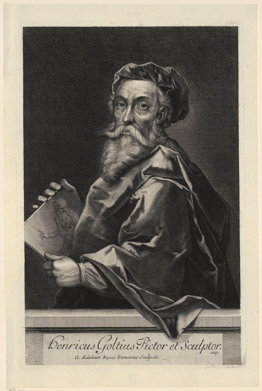 Porträt von Hendrick Goltzius von Gérard Edelinck