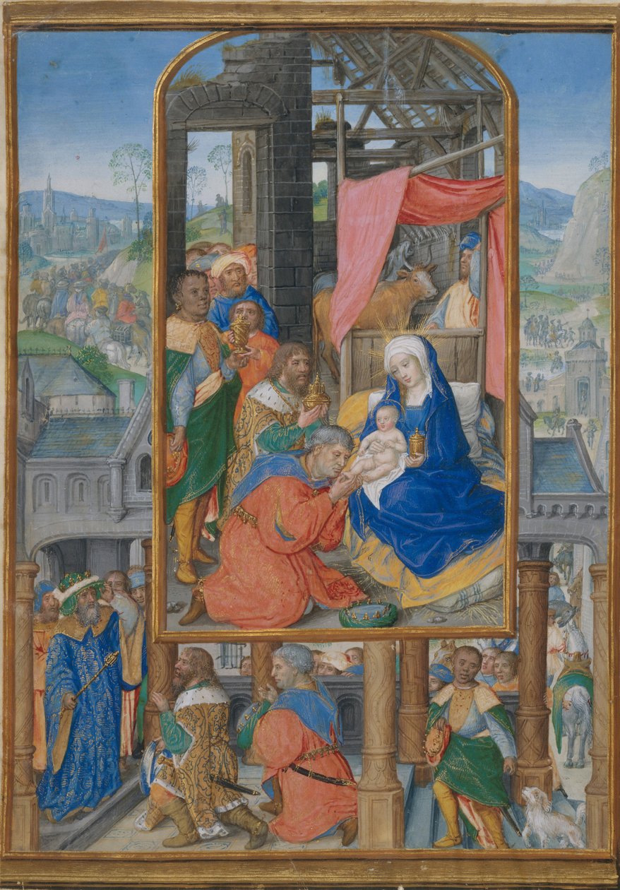Manuskriptillumination mit Anbetung der Heiligen Drei Könige (ca. 1515-25) von Gerard Horenbout