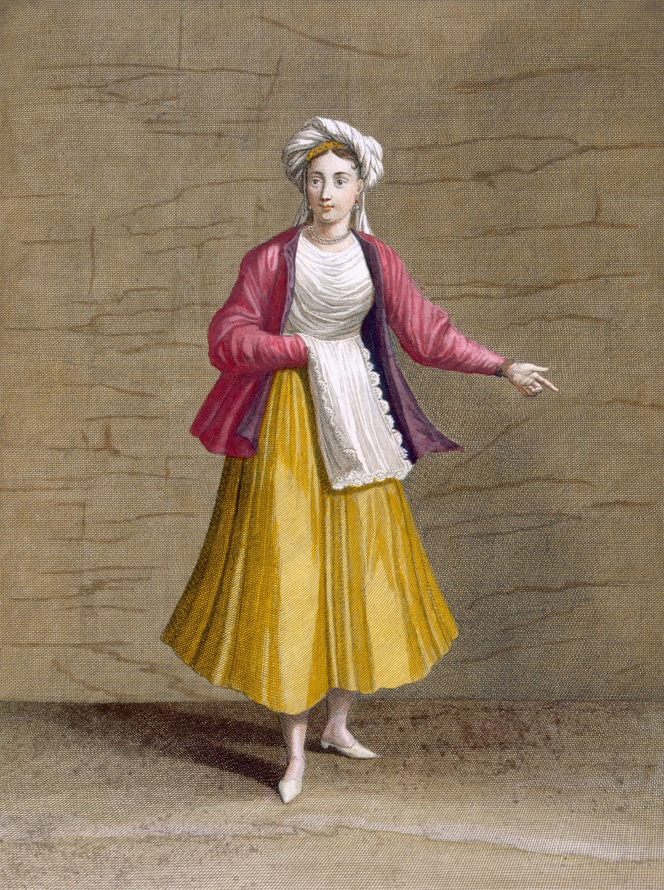 Mädchen von St. John von Patmos, veröffentlicht ca. 1707 von Gerard Scotin