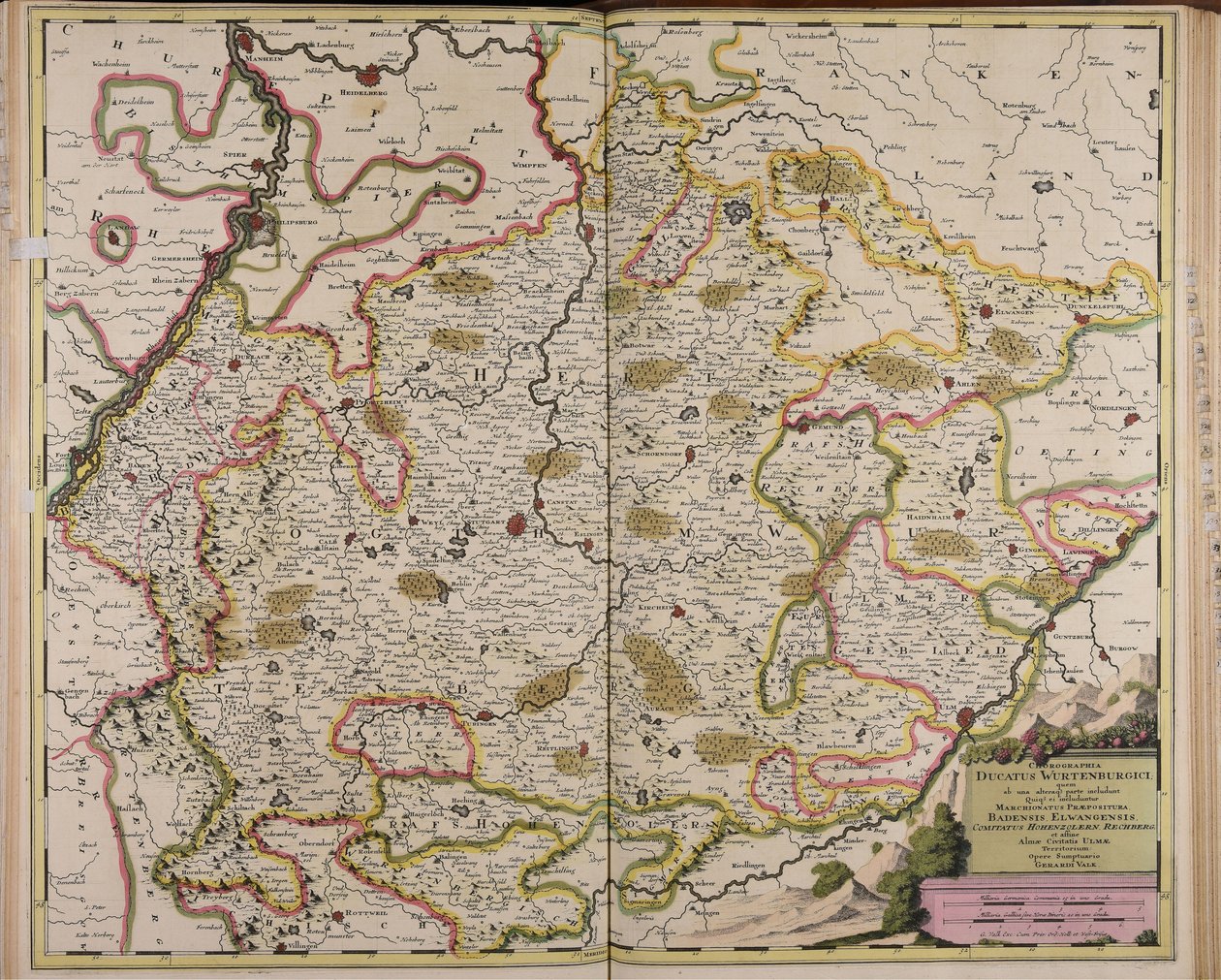 Chorographia des Herzogtums Württemberg von Gerard Valck