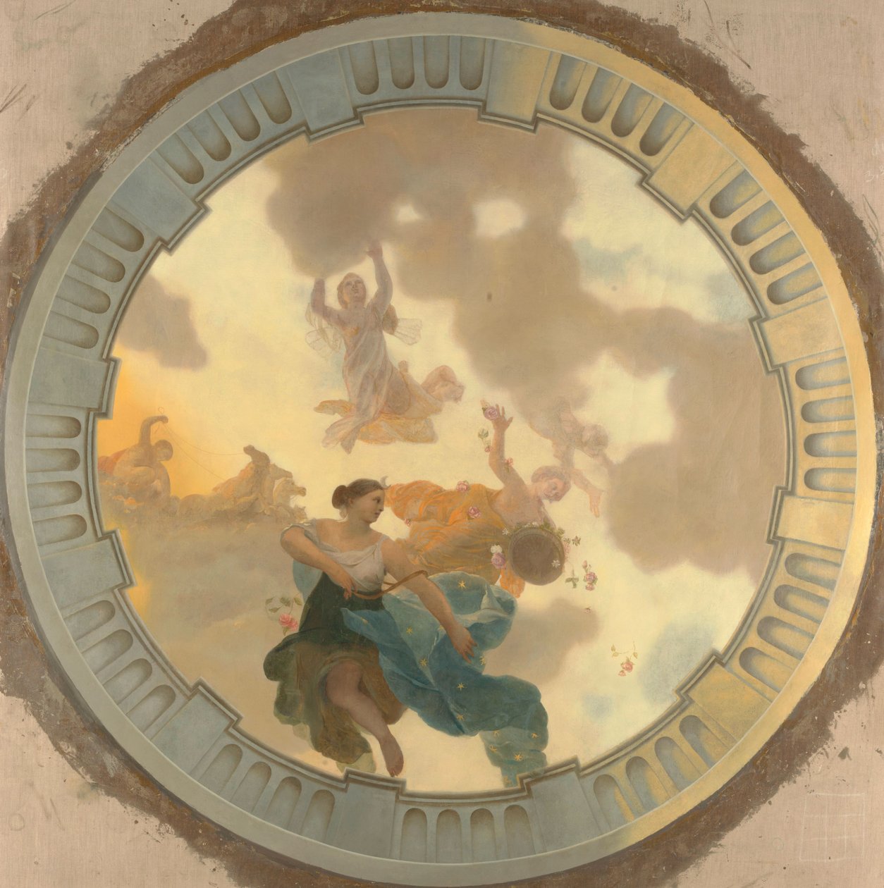 Decke mit Darstellung von Diana und ihren Gefährtinnen von Gerard de Lairesse