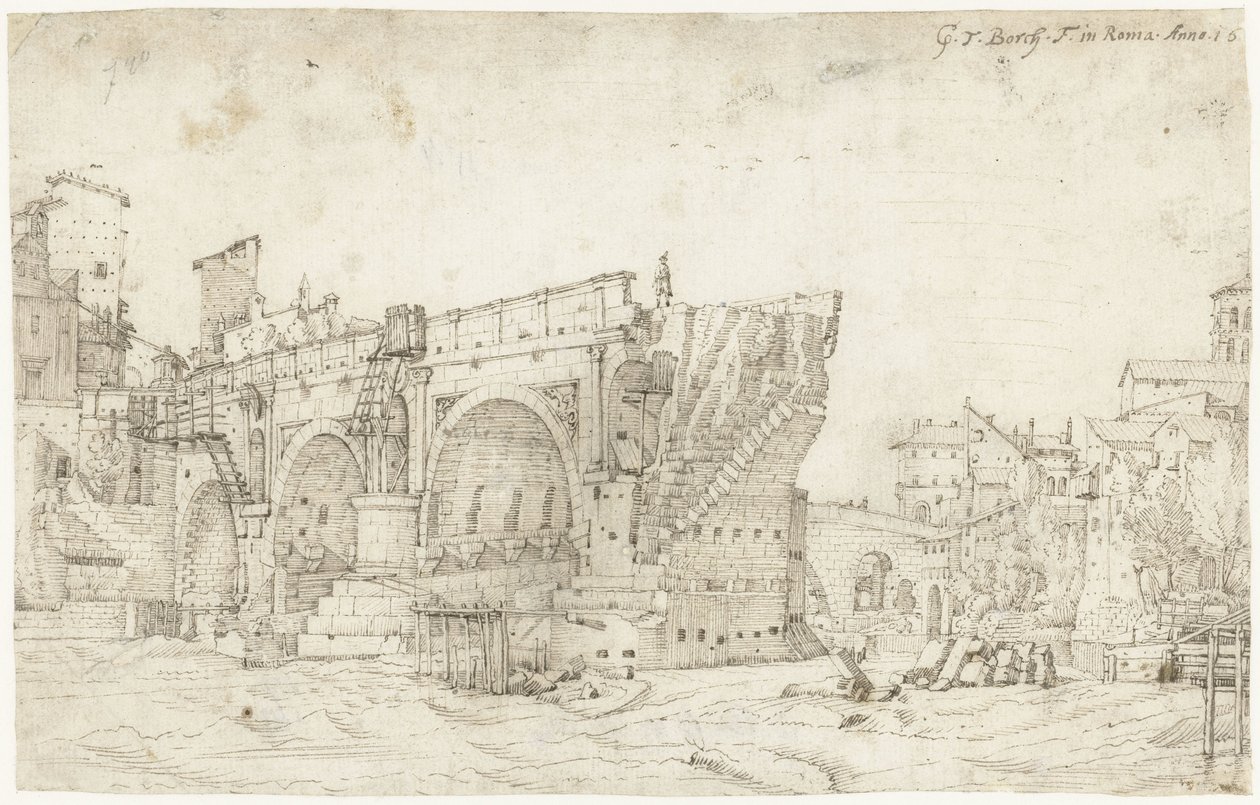Ponte Rotto über den Tiber, Rom von Gerard ter Borch