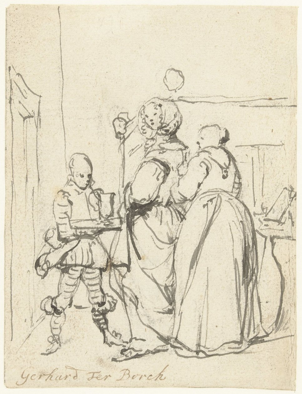 Dame bei ihrer Toilette von Gerard ter Borch (II)