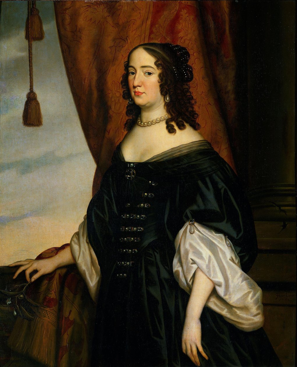 Porträt von Amalia van Solms (1602-75) von Gerard van Honthorst (workshop of)