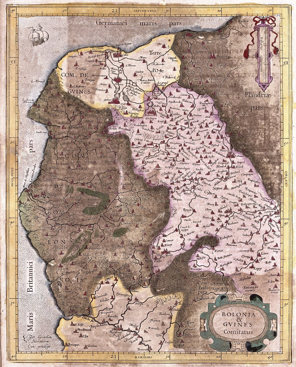 Die Küste von Berck bis Gravelines, Belgien von Gerardus Mercator