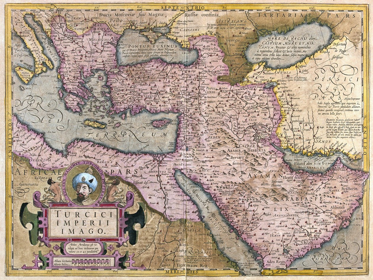 Türkei, Balkan, Nordostafrika, Arabien und der Nahe Osten (Gravur) von Gerardus Mercator