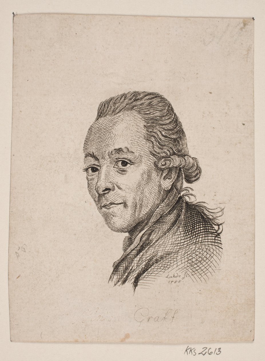 Porträt des Malers A. Graff von Gerhard Ludvig Lahde