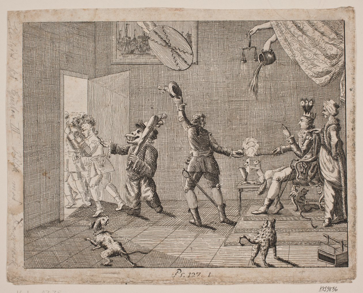 Satirisches Blatt von Gerhard Ludvig Lahde