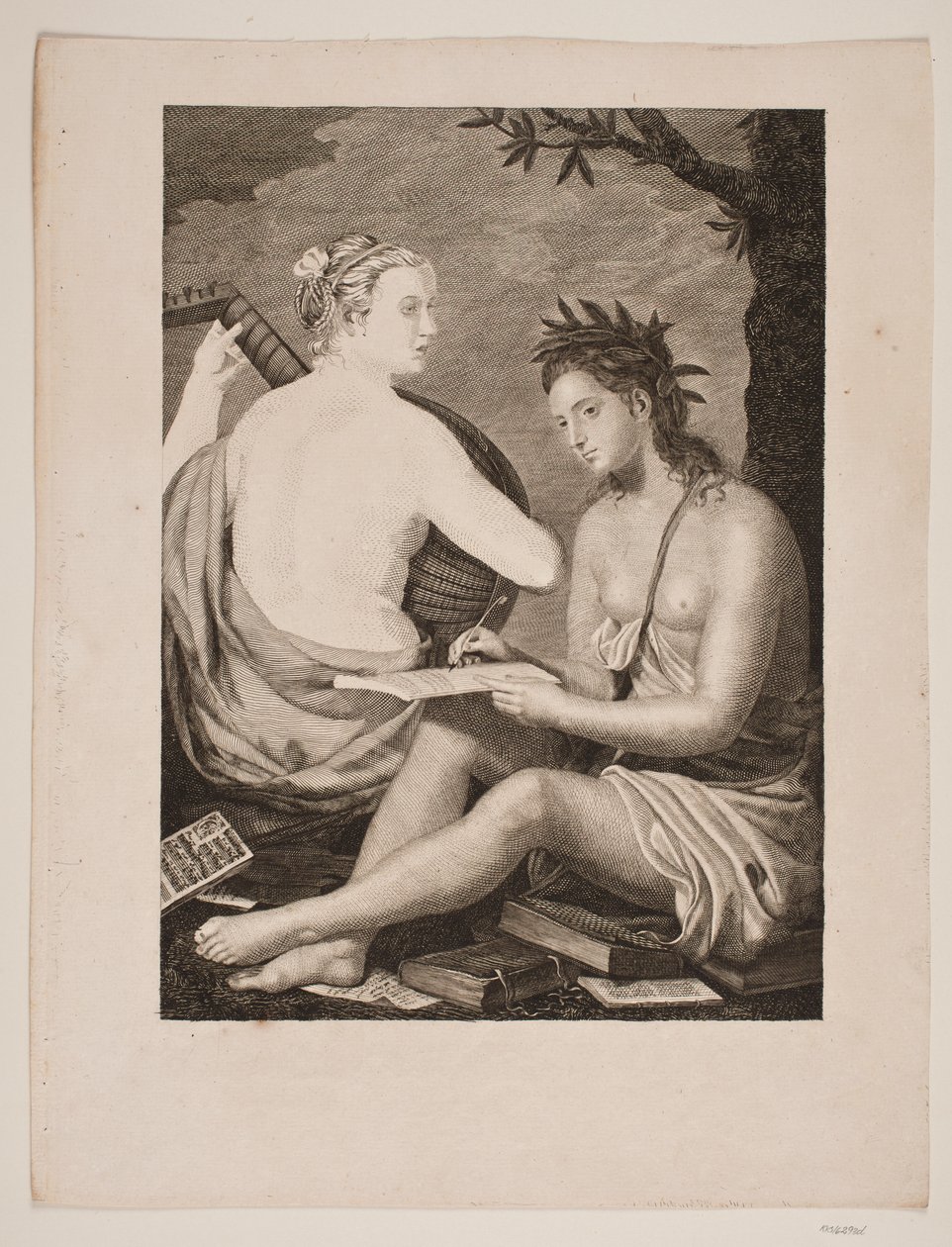Terpsichore und Kalliope von Gerhard Ludvig Lahde