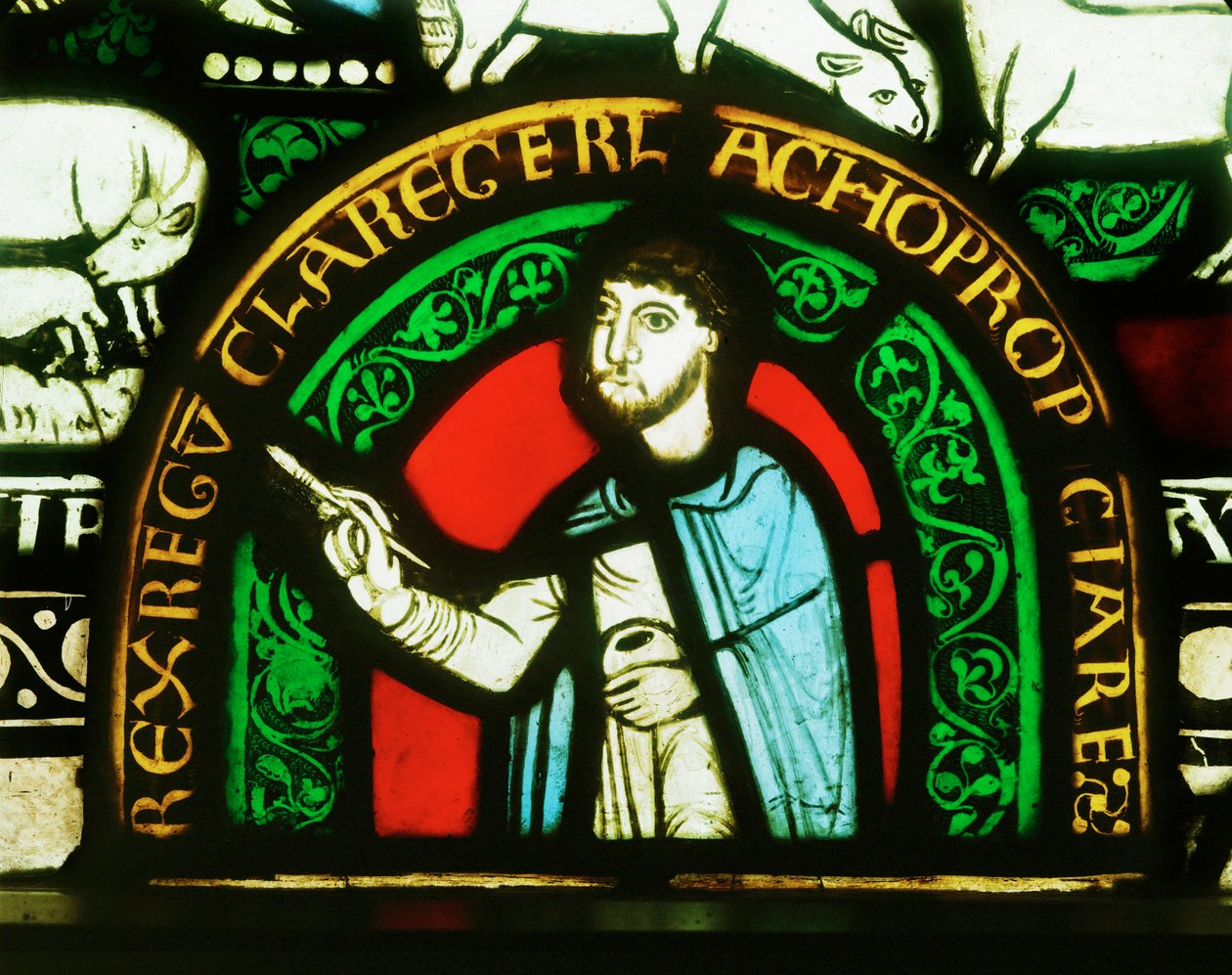 Gerlachus, Selbstporträt aus dem Moses-und-Aaron-Fenster von Gerlachus Gerlachus