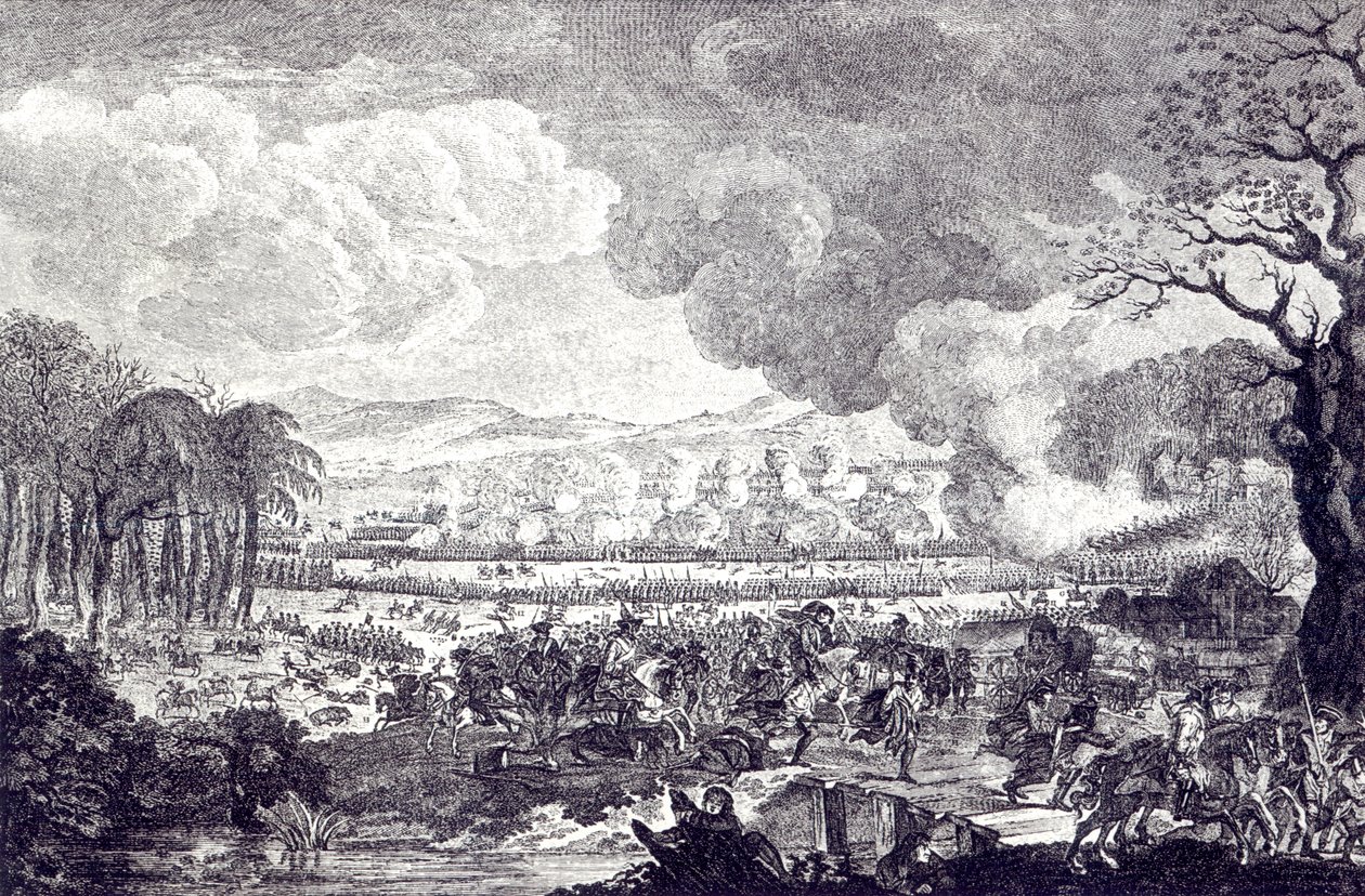 Schlacht bei Rossbach, 5. November 1757 von German School