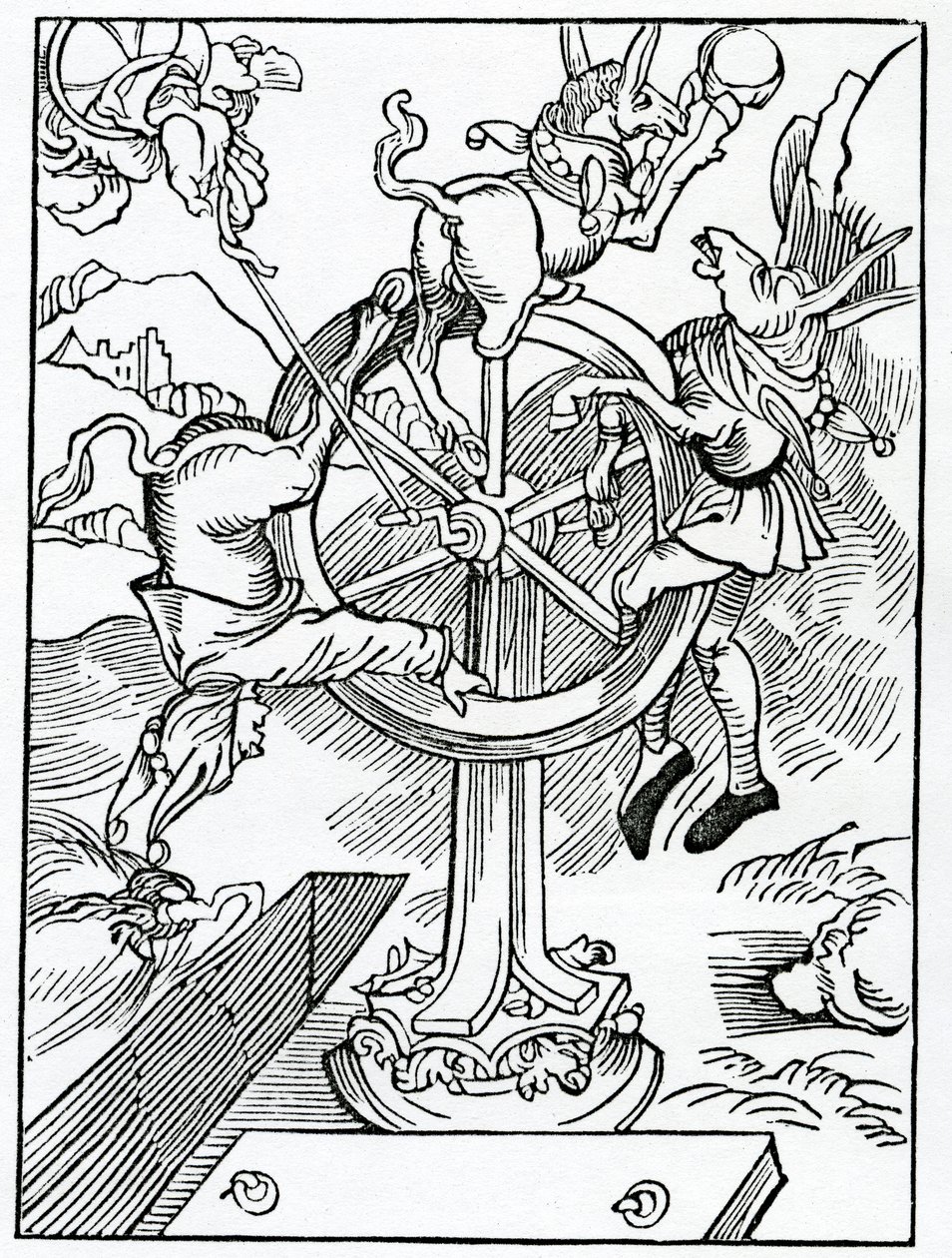 Von der Wandelbarkeit des Glücks, Illustration aus Alexander Barclays englischer Übersetzung von 