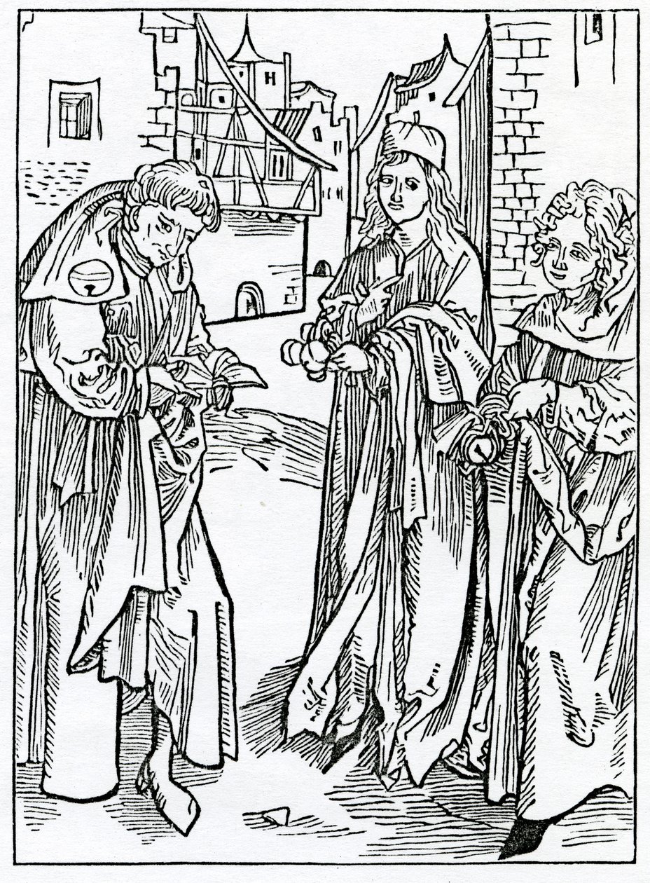 Von unprofitabler Studie, Illustration aus Alexander Barclays englischer Übersetzung von 