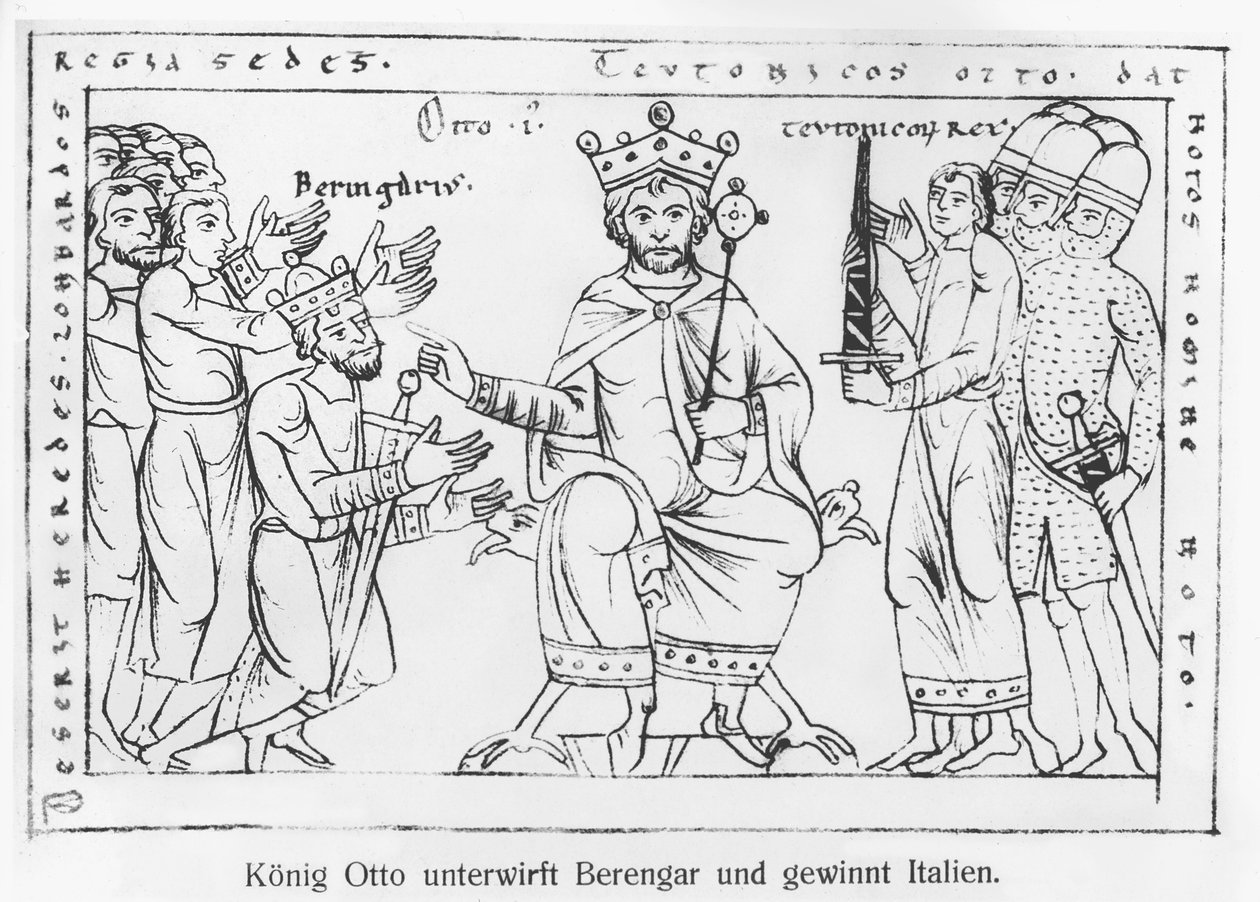 Otto I. unterwirft sich Berengar II. und der Triumph Italiens, aus 