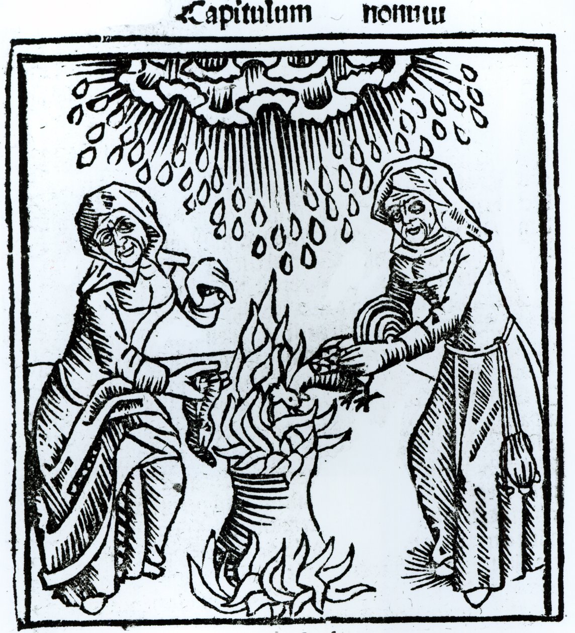 Hexen, die einen Zauber wirken, 1489 von German School