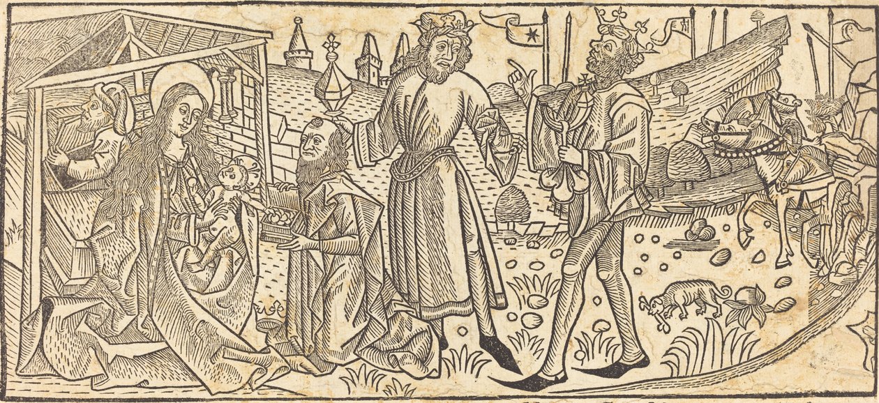 Die Anbetung der Könige von German 15th Century