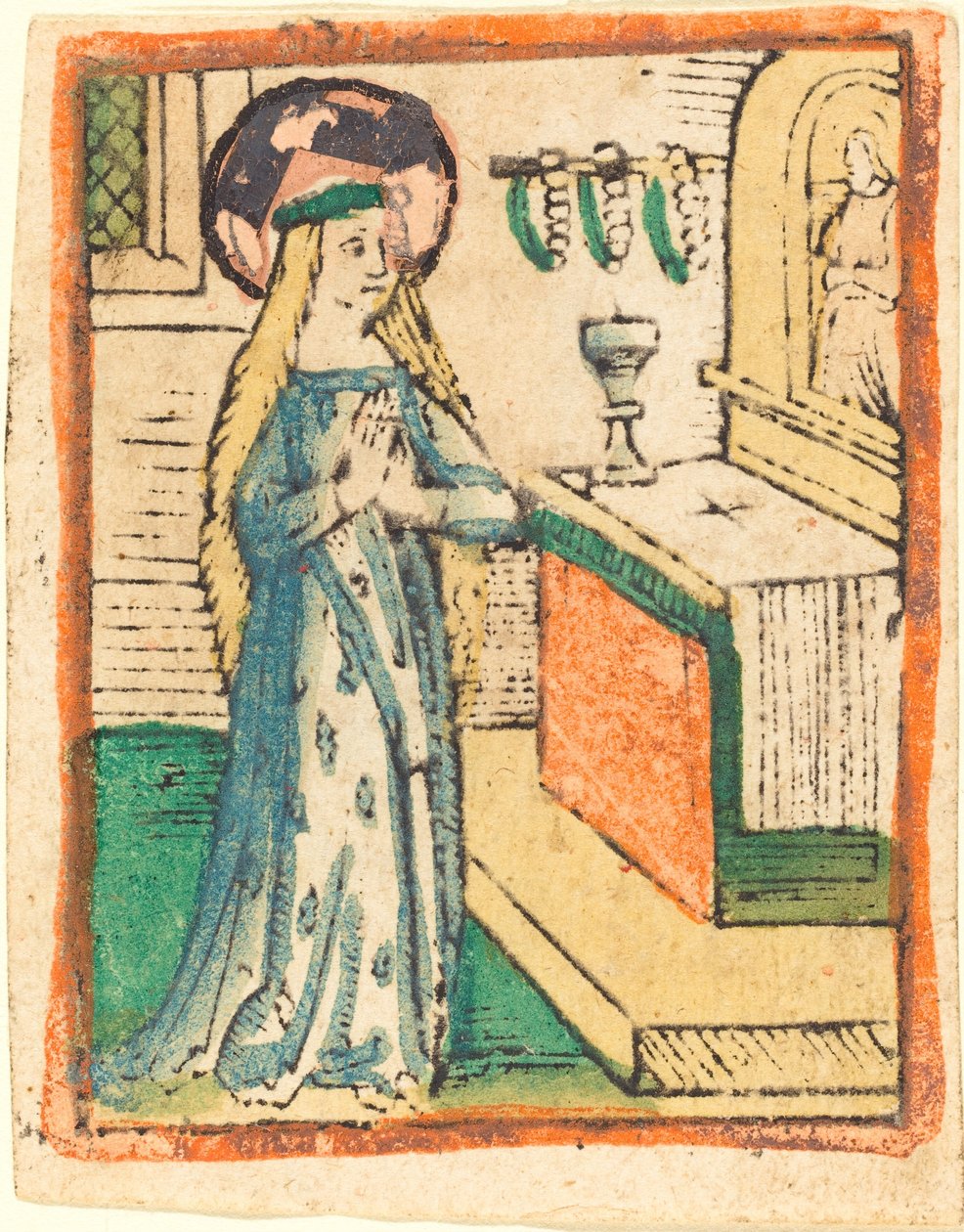 Die Jungfrau in einem mit Ähren bestickten Gewand von German 15th Century