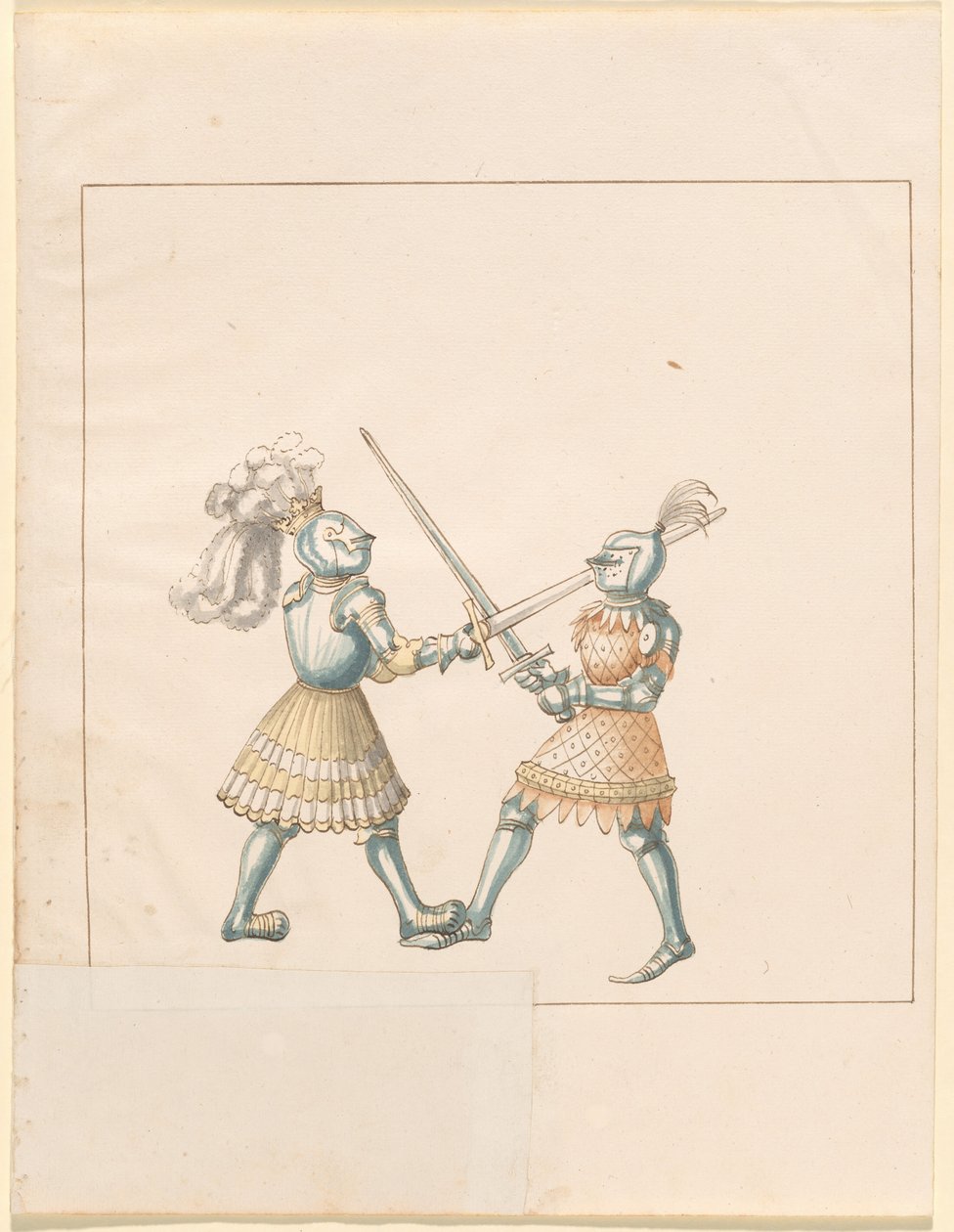 Freydal, Das Buch der Turniere und Turniere von Kaiser Maximilian I.: Kämpfe zu Fuß (Turniere)(Band III): Tafel 158 von German 16th Century