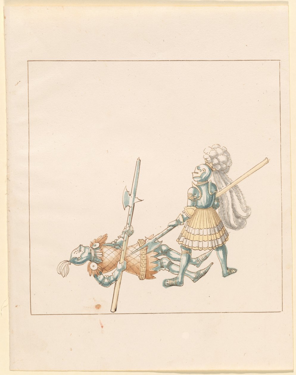 Freydal, Das Buch der Turniere und Turniere von Kaiser Maximilian I.: Kämpfe zu Fuß (Turniere)(Band III): Platte 145 von German 16th Century
