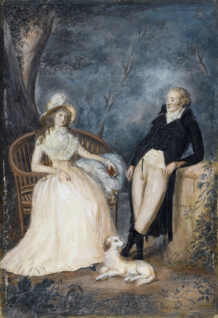 Charlotte von Stein und Johann Wolfgang von Goethe im Gespräch, Zweite Hälfte des 18. Jahrhunderts von German Master