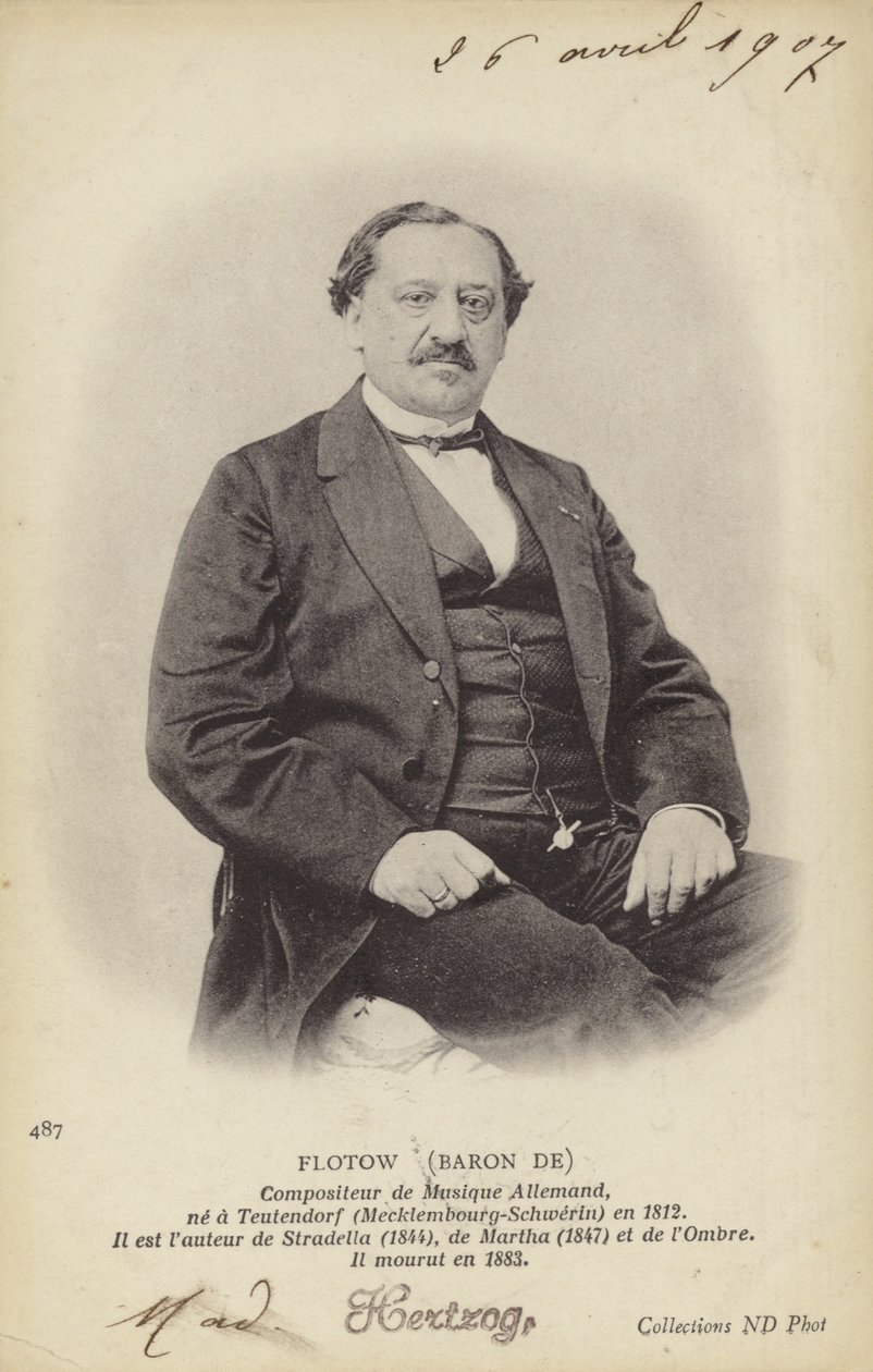 Baron de Flotow, deutscher Komponist (1812-1883) von German Photographer