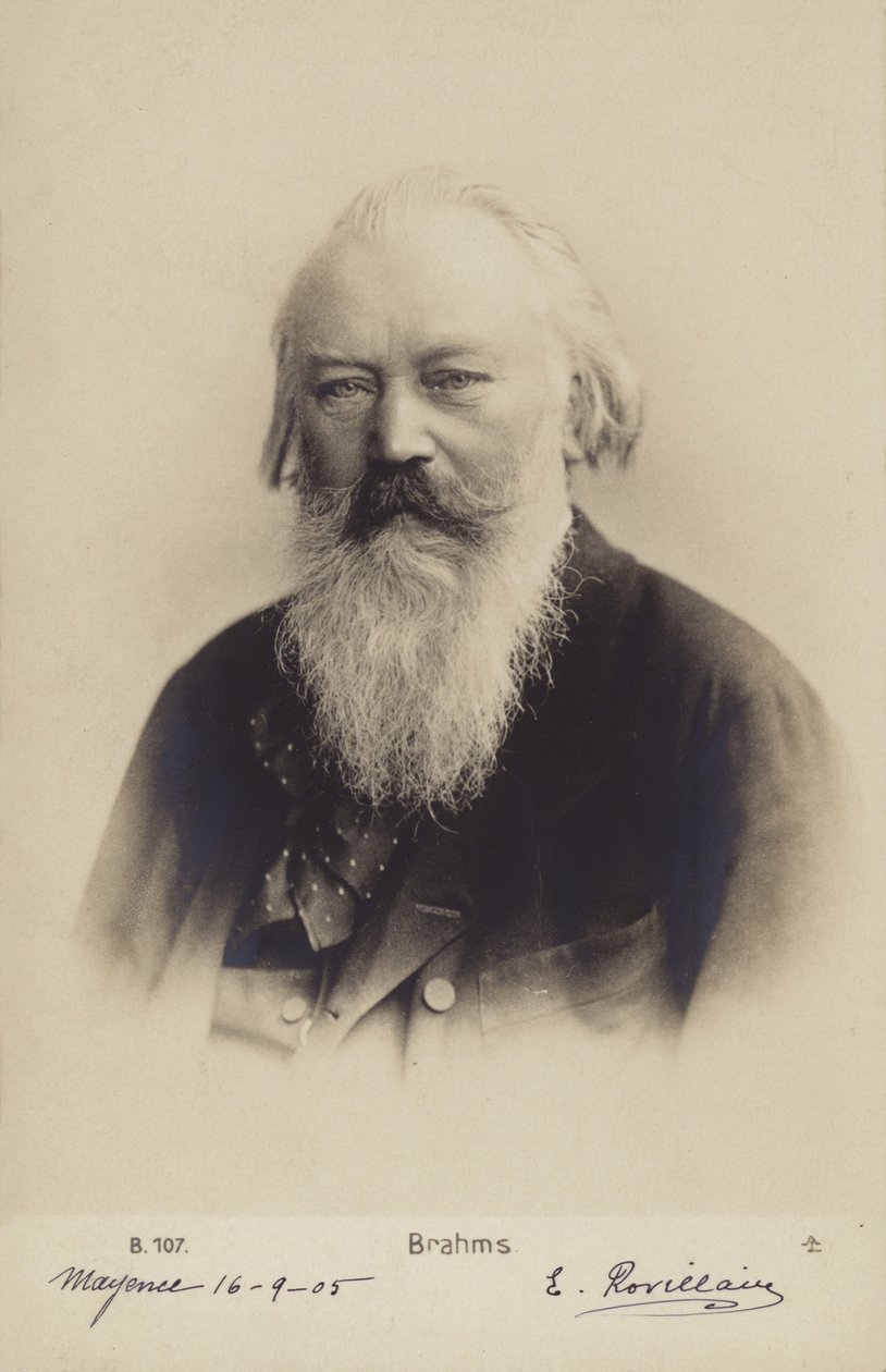 Johannes Brahms, deutscher Komponist und Pianist (1833-1897) von German Photographer
