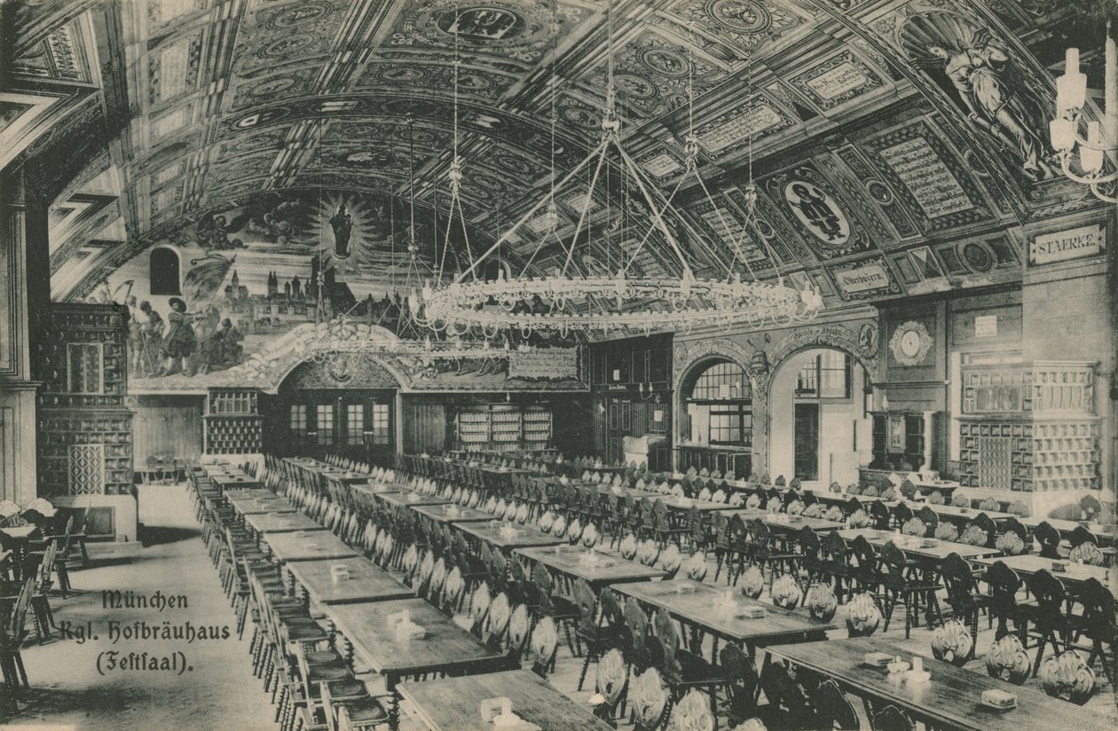 München, Hofbräuhaus. Postkarte gesendet am 11. März 1913. von German Photographer
