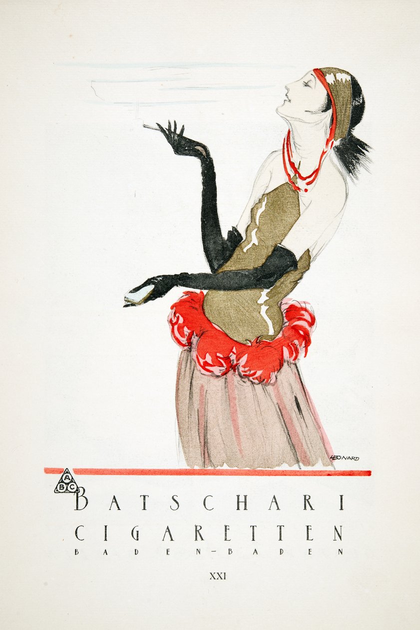 Werbung für Batschari Zigaretten, aus Styl, veröffentlicht 1922 von German School