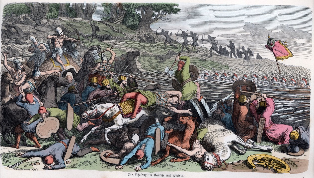 Alte Geschichte. Mazedonien. Mazedonische Phalanx kämpft gegen die Perser. ... von German School