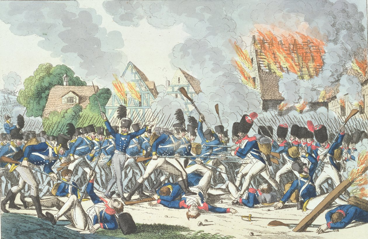 Schlacht von Ligny, 16. Juni 1815 von German School