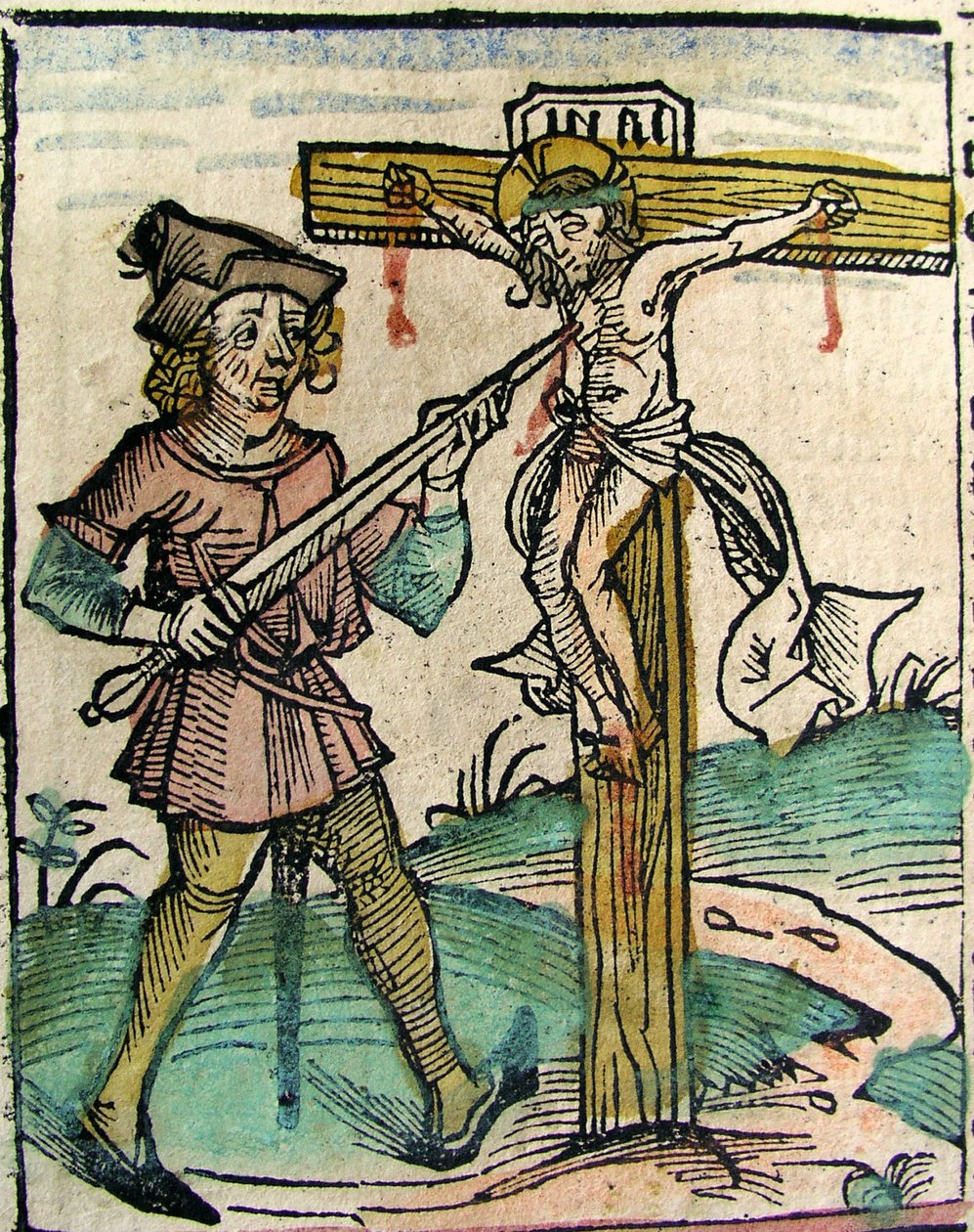 Christus erneut gekreuzigt, veröffentlicht in der Nürnberger Chronik, 1493 von German School