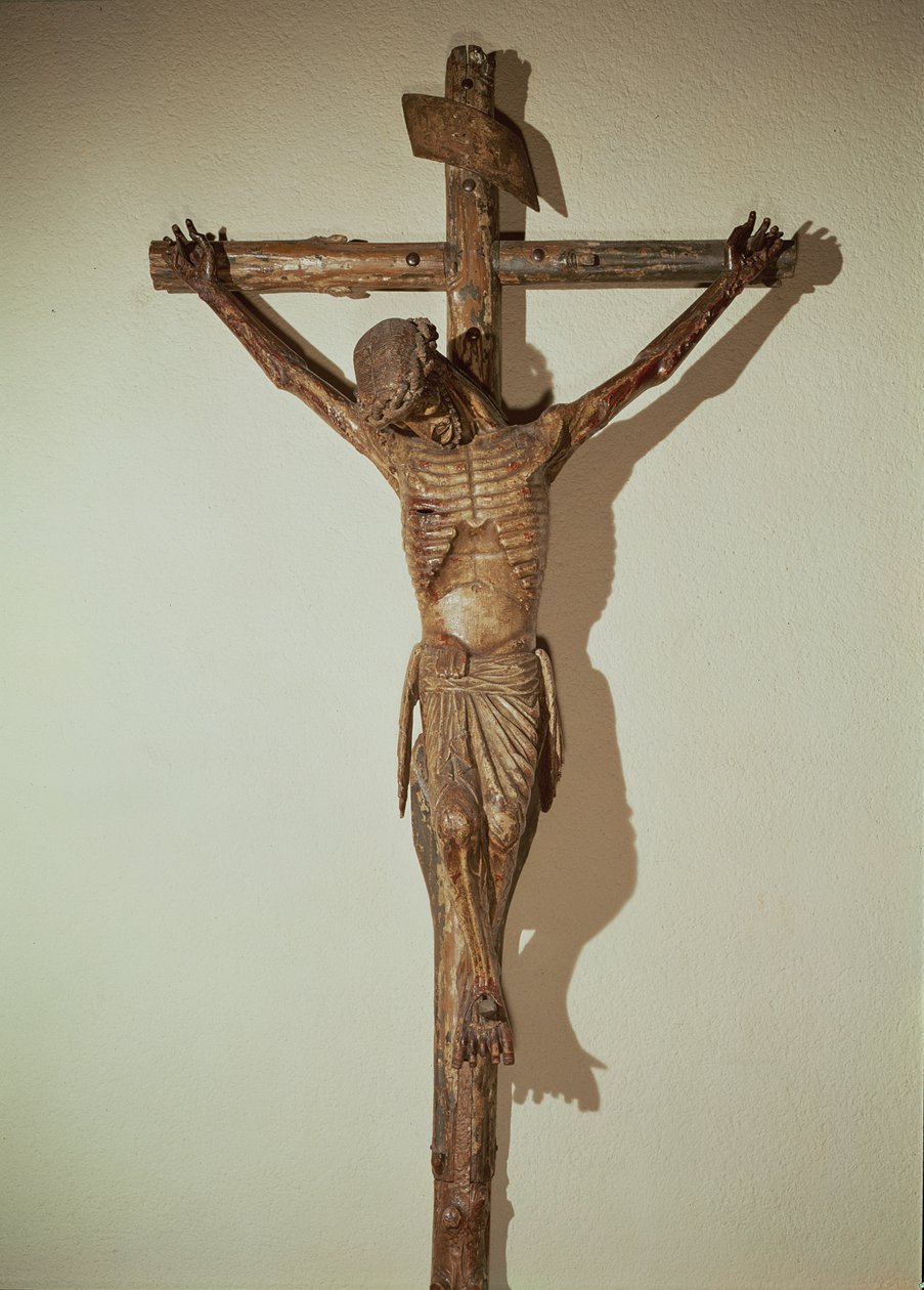 Christus am Kreuz, genannt Le Devot Christ, 1307 (Holz) von German School