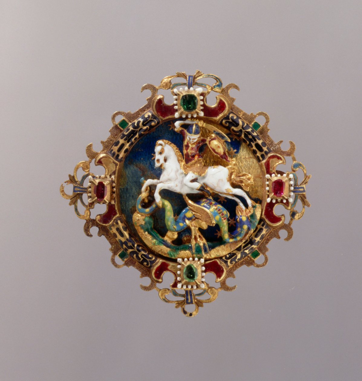 Hutagraffe mit Darstellung des Heiligen Georg von German School