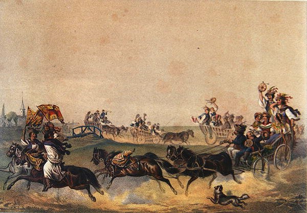 Ungarischer Hochzeitszug, ca. 1855 von German School