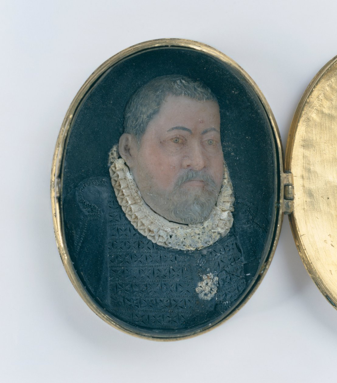 Medaillon mit Wachsminiaturporträt von Landgraf Wilhelm IV. (Detail) von German School