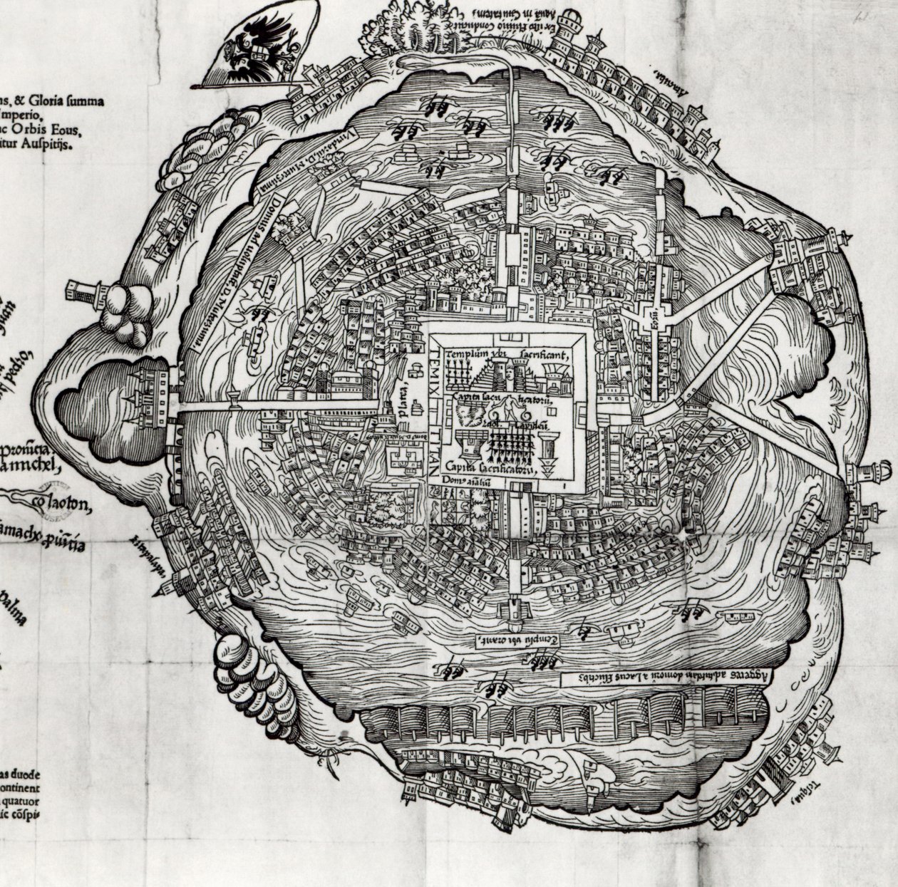 Karte von Tenochtitlan aus 