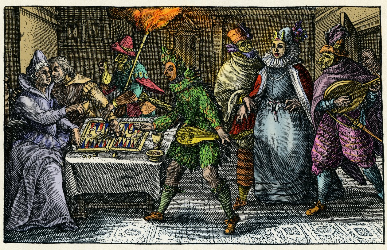 Masken besuchen alle Häuser und bringen die rituellen Karnevalsfestlichkeiten in jedes Heim von German School