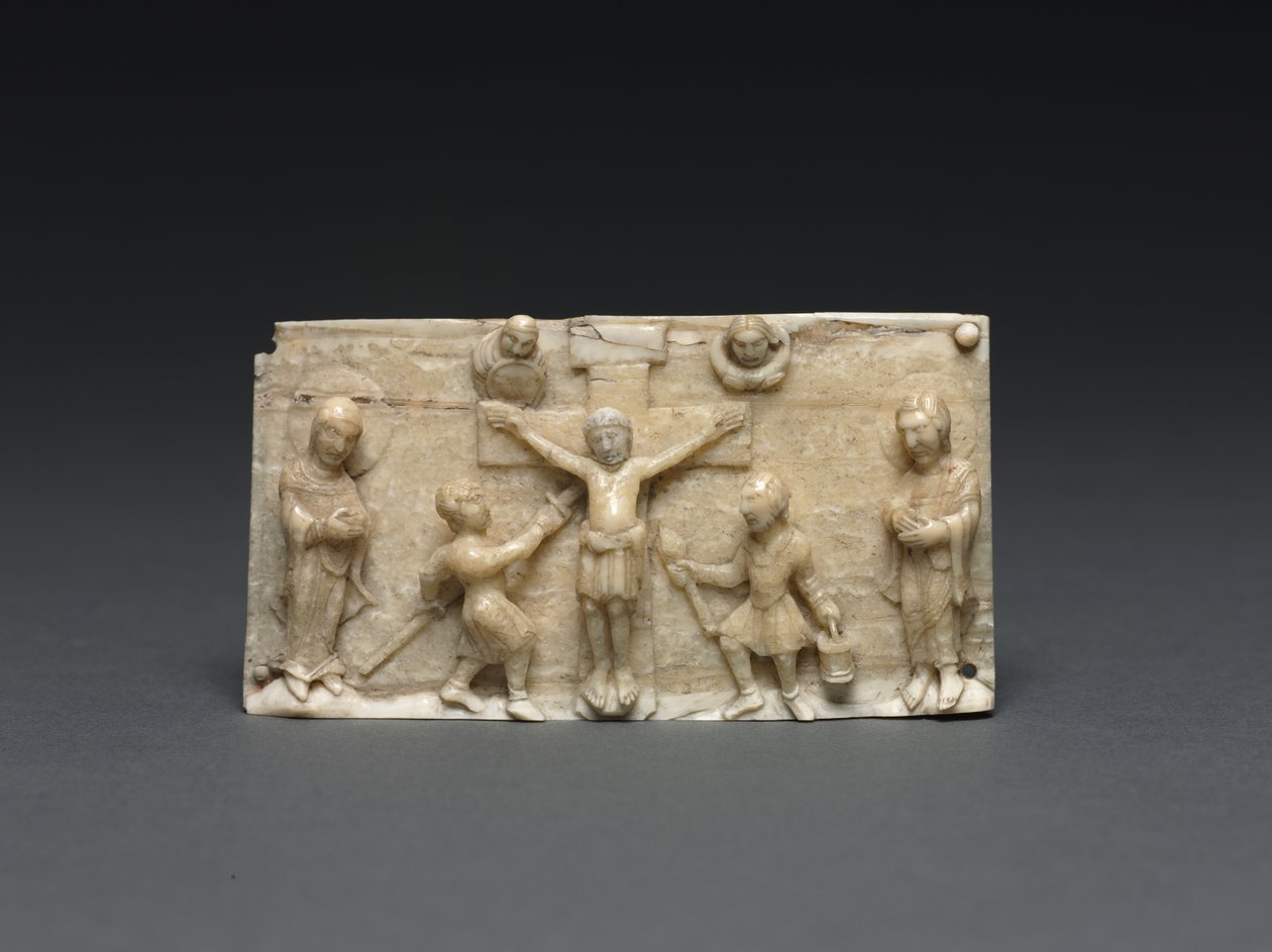 Plakette von einem tragbaren Altar: Die Kreuzigung, Niederrhein, 1050-1100 von German School
