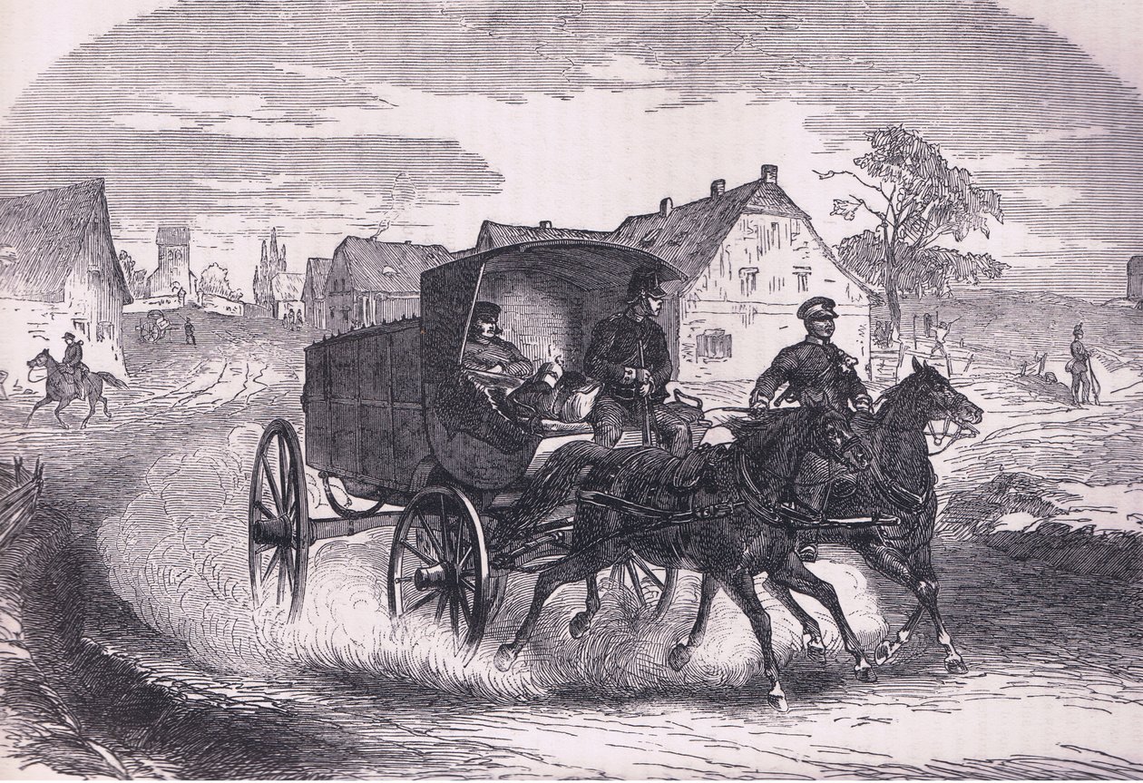 Preußischer Militärposten, aus Cassells Geschichte des Krieges zwischen Frankreich und Deutschland, veröffentlicht von Cassell and Company Limited, ca. 1890 von German School