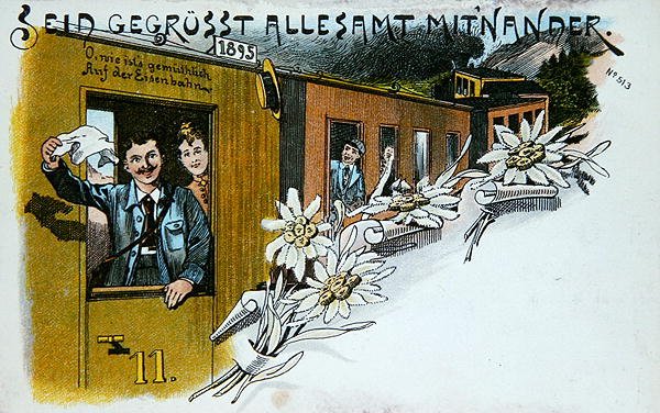 Souvenir-Grußpostkarte, ca. 1900 von German School