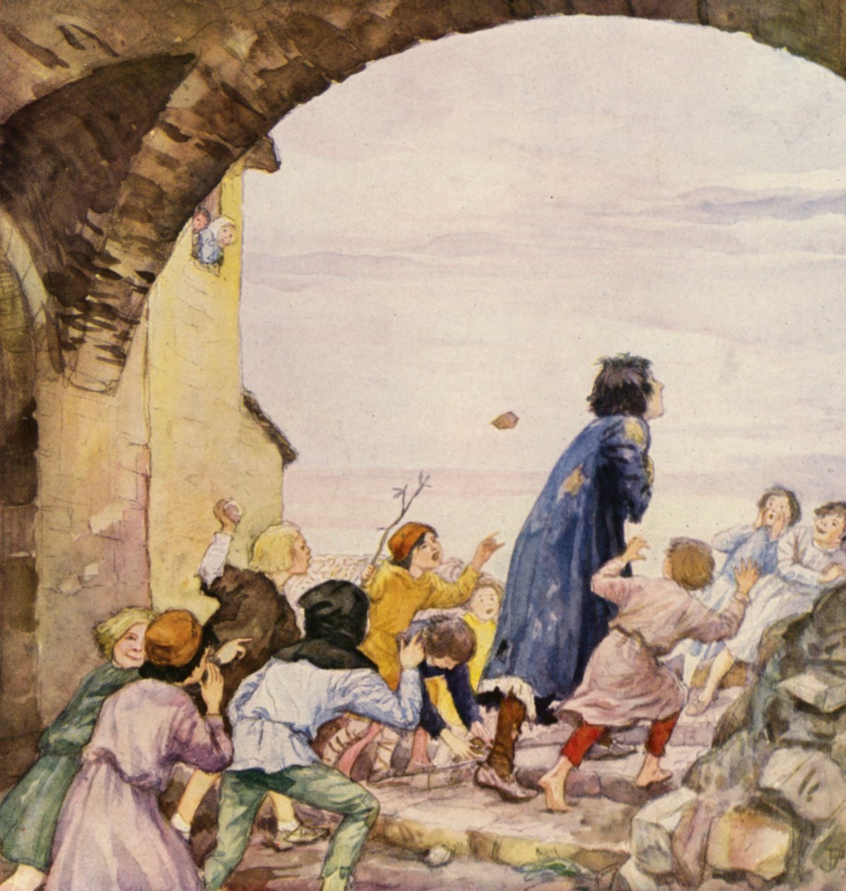 St. Franziskus von Kindern verspottet von German School