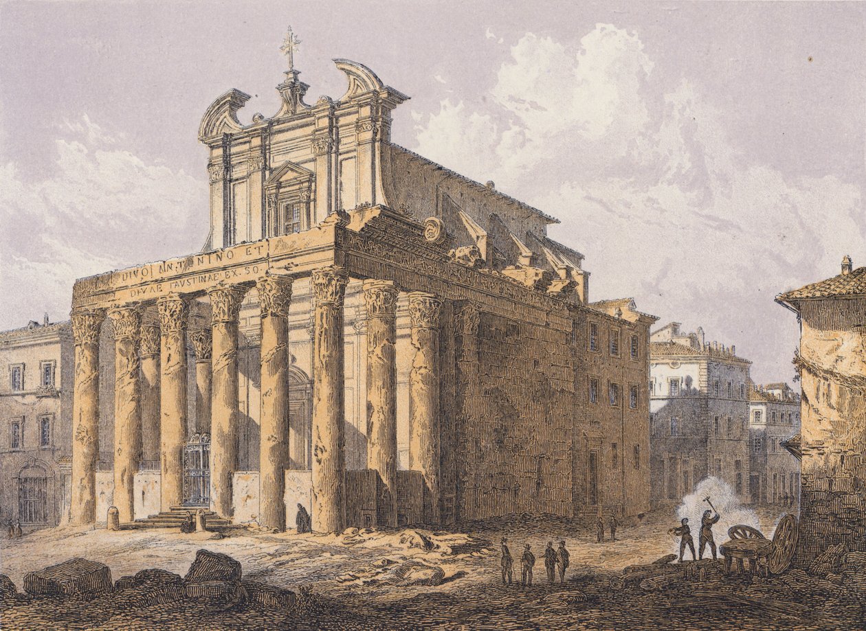 Tempel des Antoninus und der Faustina, Rom von German School
