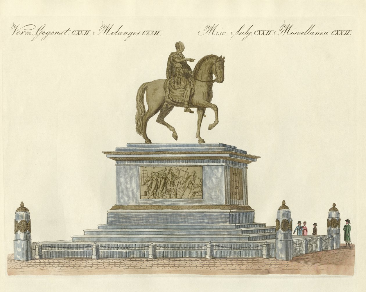 Die Statue von Joseph II vor dem Kaiserlichen Schloss in Wien von German School