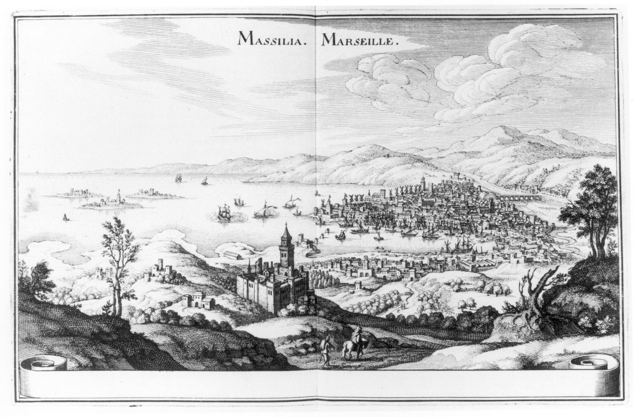 Ansicht von Marseille, aus Topographia Galliae von Martin Zeiller, veröffentlicht 1655-61 von German School