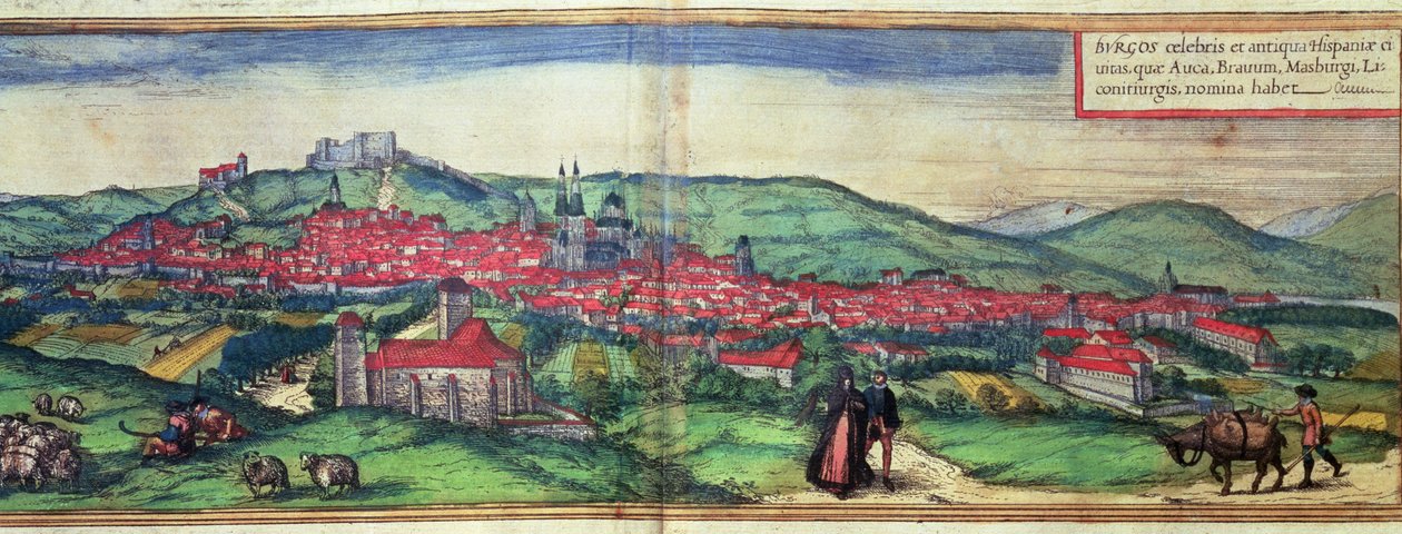 Ansicht der Stadt Burgos, aus dem Werk 