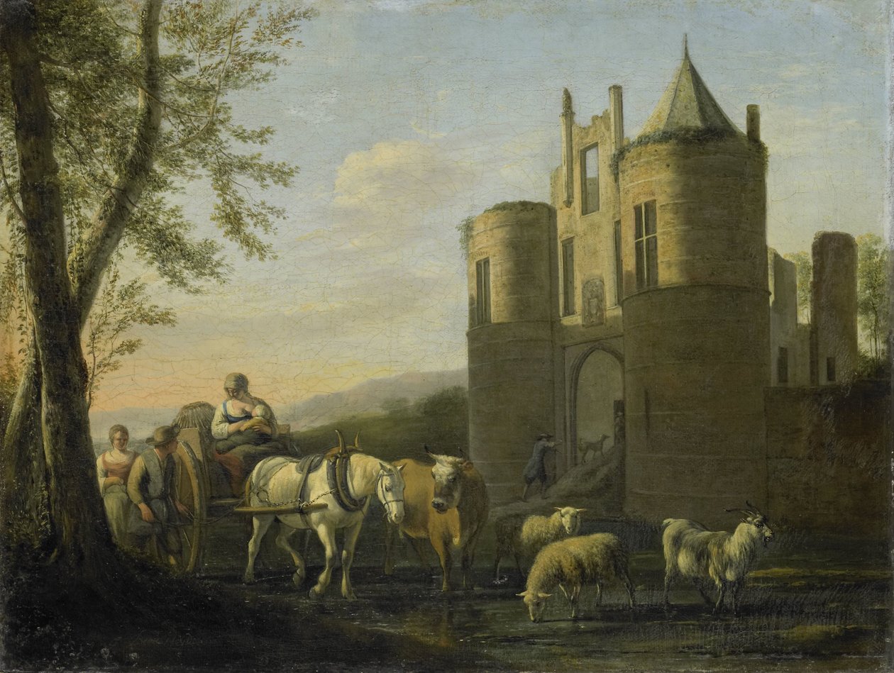 Das Haupttor von Schloss Egmond von Gerrit Berckheyde